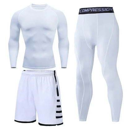 Ensemble sport homme compression, 2, 3 ou 5 pièces