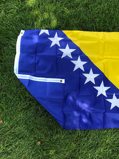 Drapeau de la Bosnie-Herzégovine – 3x5ft (90x150cm) BLACKBEARD OUTDOOR INDUSTRIES