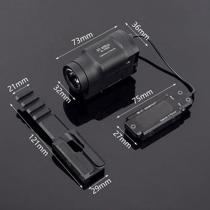 Lampe tactique LED pour rail Picatinny 20 mm – AK-SD et KLESCH