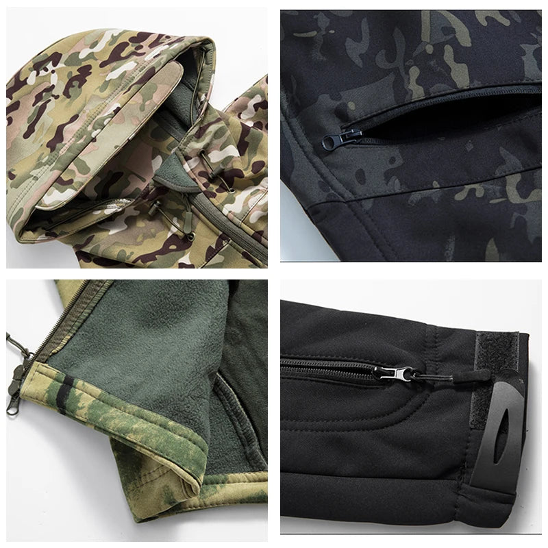 Veste Tactique Soft Shell Homme – Imperméable, Polaire, Camouflage | Chasse & Outdoor