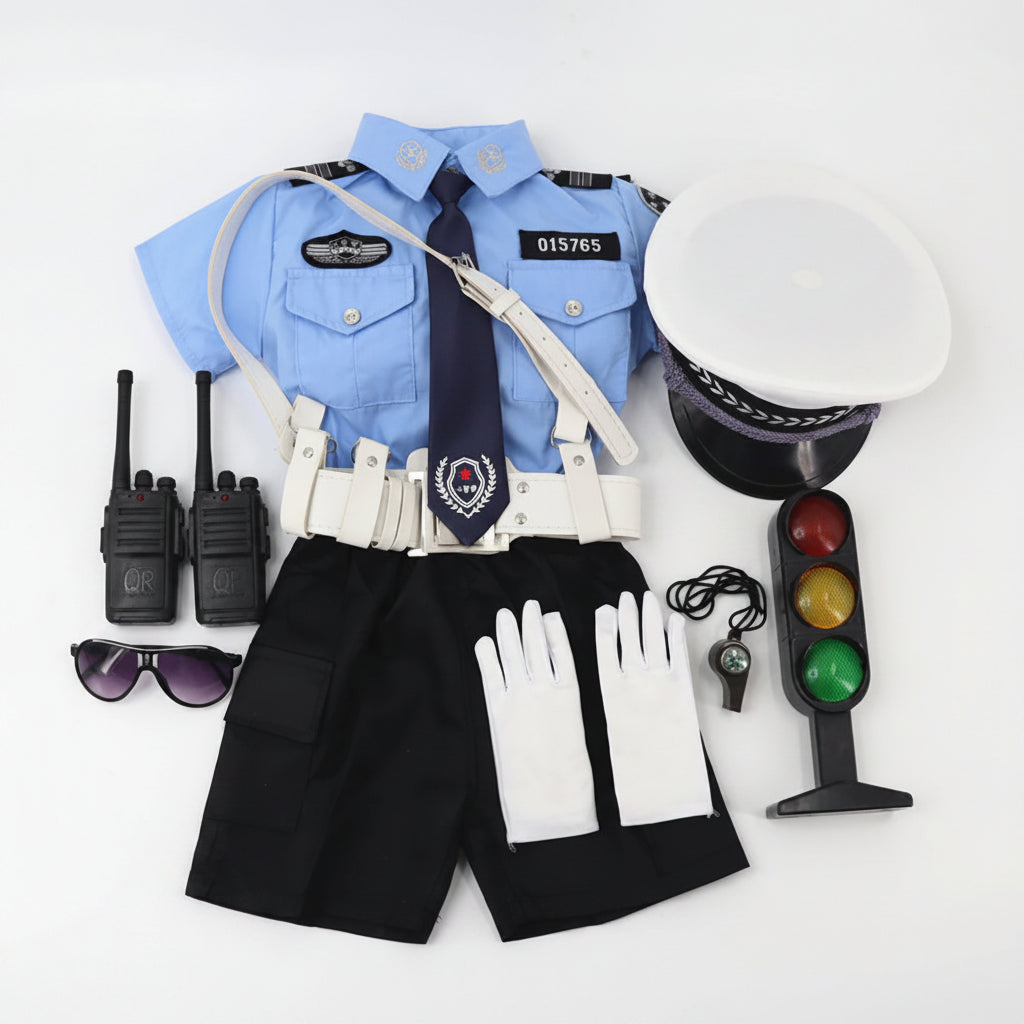 Ensemble Policier Enfant Été – Tenue Police Garçon Spectacle & Jeu de Rôle - BLACKBEARD OUTDOOR INDUSTRIES