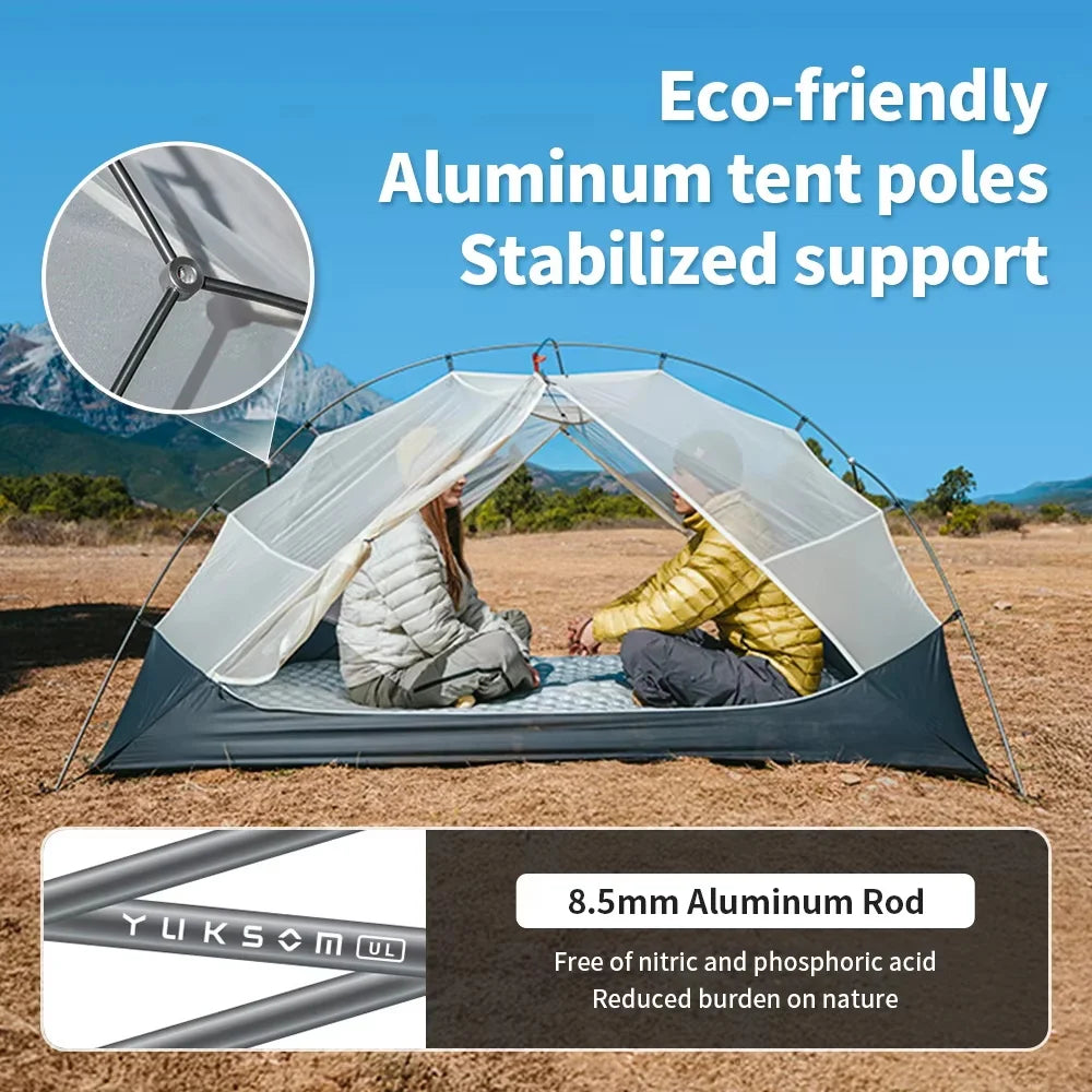 Tente Ultra-Légère Naturehike Mongar UL 2 Personnes – 3 Saisons, 15D/20D, Imperméable 3000mm