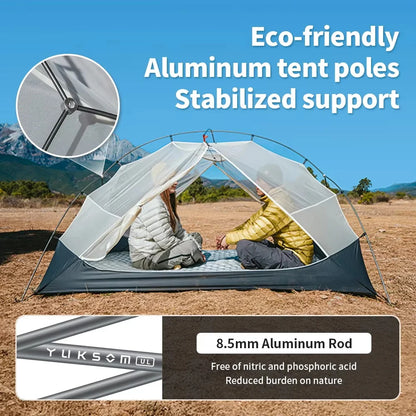 Tente Ultra-Légère Naturehike Mongar UL 2 Personnes – 3 Saisons, 15D/20D, Imperméable 3000mm