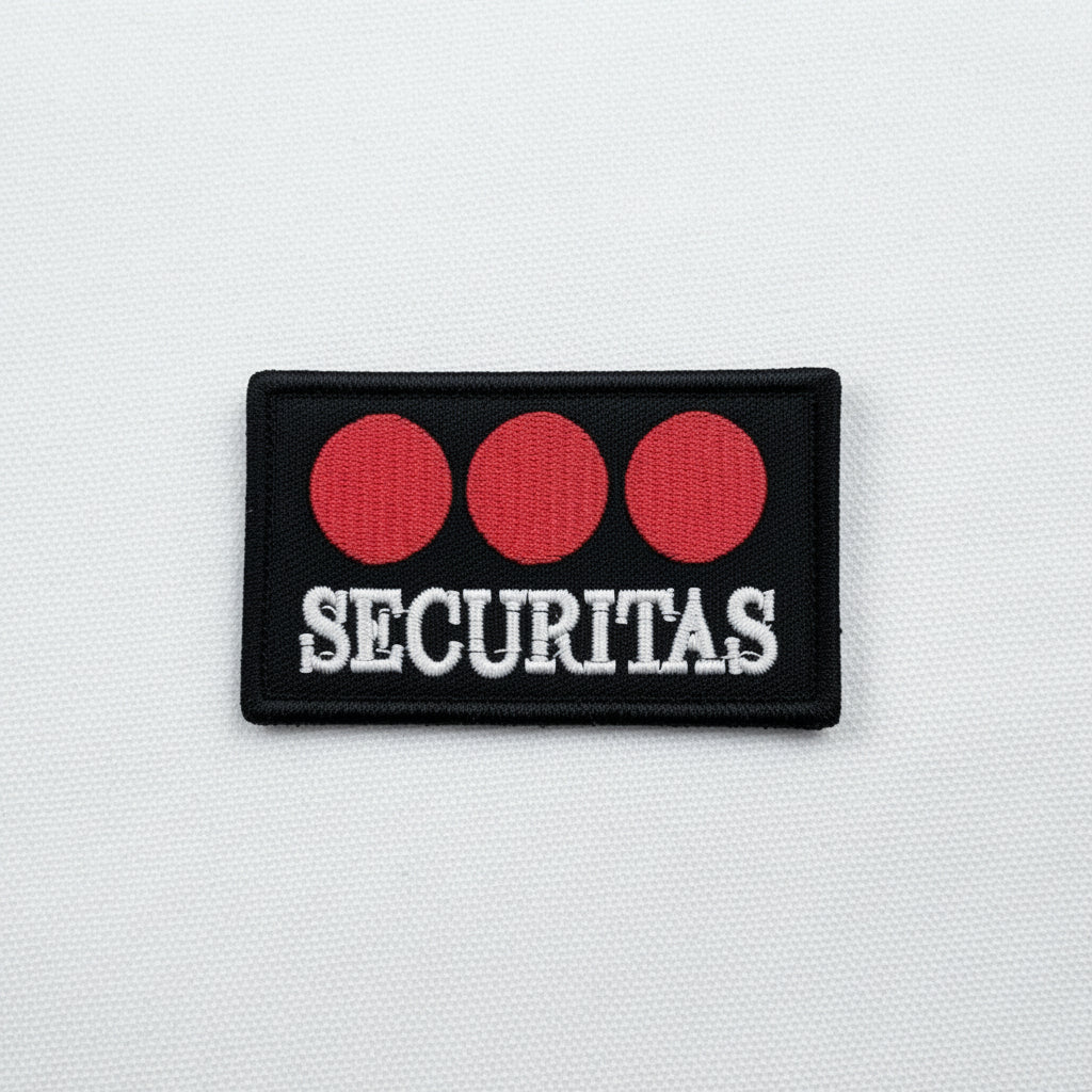 Patch Brodé Securitas – Insigne Sécurité | Velcro, Couture ou Adhésif
