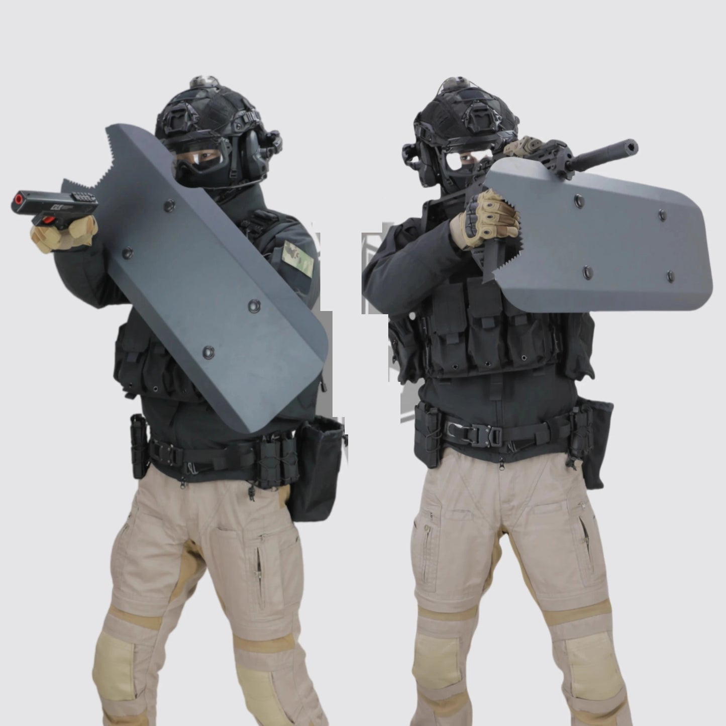 Bouclier Balistique Acier Blindé NIJ IIIA – 28,5 × 71 cm, .44 Mag, Certifié ISO