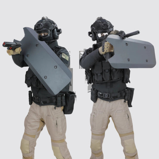 Bouclier Balistique Acier Blindé NIJ IIIA – 28,5 × 71 cm, .44 Mag, Certifié ISO