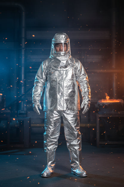 Combinaison ignifuge aluminisée 500 °C – Protection thermique pro pour pompiers et travaux à haute température - BLACKBEARD OUTDOOR INDUSTRIES