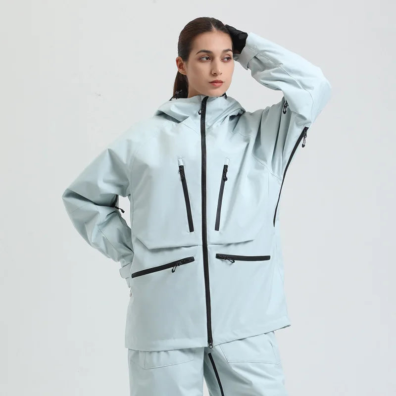 Veste de ski femme imperméable et respirante à capuche, tenue jusqu'à -30°C