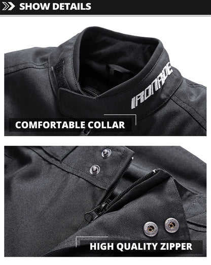 Motorcycle Jacket Waterproof Motorcross Jacket Pants Moto Jacket Windproof Riding Motorbike Clothes With Protective Gear M-3XL BLACKBEARD OUTDOOR INDUSTRIES