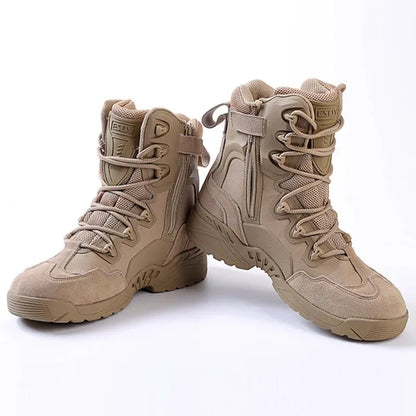Rangers Tactiques en Cuir Homme - Desert Boots Respirantes et Antidérapantes