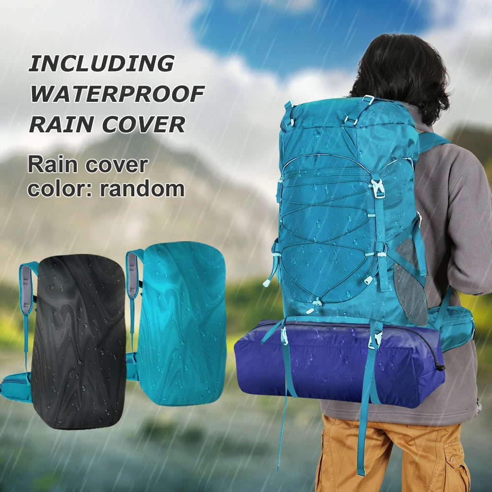 Sac à dos randonnée 50 L avec housse de pluie