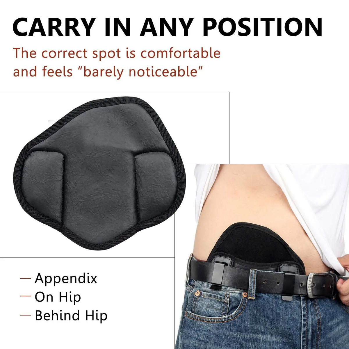 Holster IWB discret en simili cuir PU, compatible G19