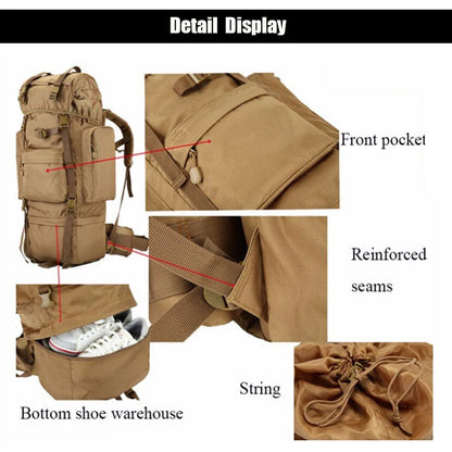 Sac à Dos Tactique 100L – Ultra Grande Capacité Étanche avec Cadre Interne - BLACKBEARD OUTDOOR INDUSTRIES