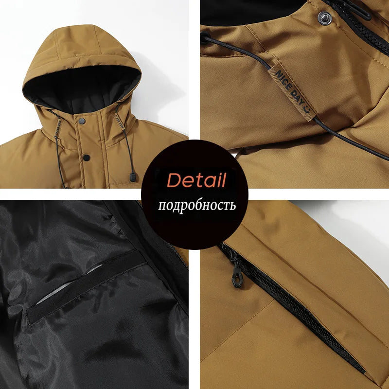 Veste homme à capuche imperméable et coupe-vent
