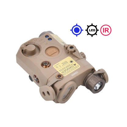 WADSN PEQ-15 UHP – Boîtier Laser IR / Rouge / Vert + LED 180 lm, Rail Picatinny 20mm, Airsoft & Chasse