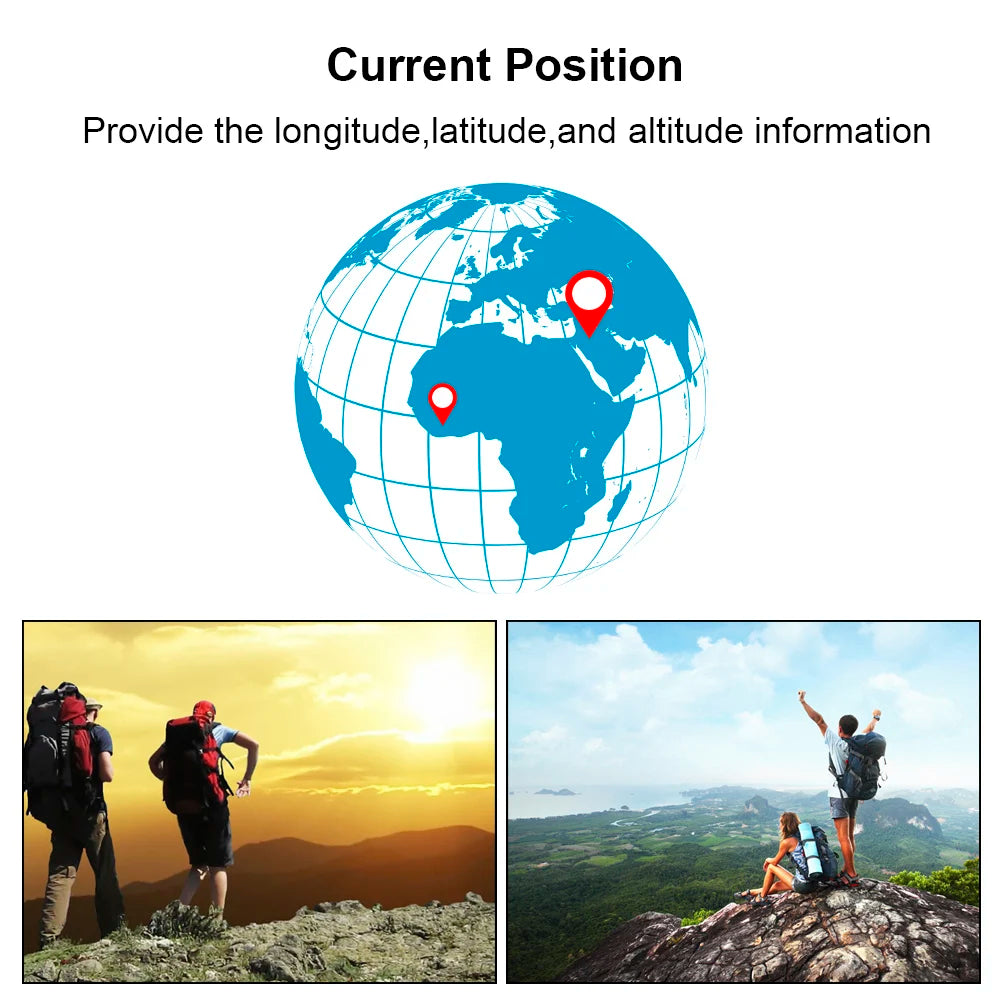 Mini GPS Portable de Haute Précision - boussole , Altimètre, Localisateur, Navigateur pour Sports de Plein Air, Voyage et Randonnée - BLACKBEARD OUTDOOR INDUSTRIES