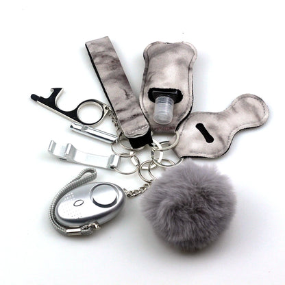 Kit porte-clés de sécurité femme 10 pièces avec dragonne