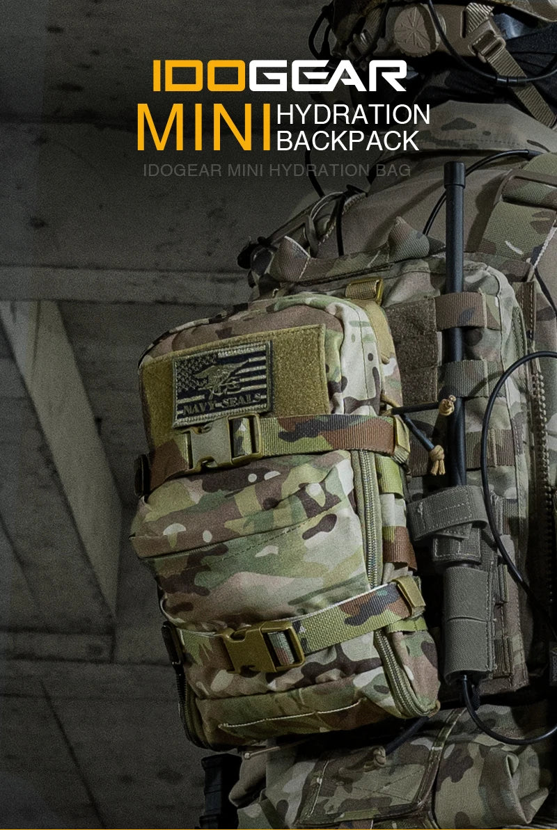 Sac d’Hydratation Tactique Mini – IDOGEAR MOLLE 500D Nylon - BLACKBEARD OUTDOOR INDUSTRIES