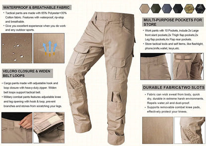 Pantalon Cargo Tactique Camouflage Multicam avec Genouillères – Homme/Femme - BLACKBEARD OUTDOOR INDUSTRIES