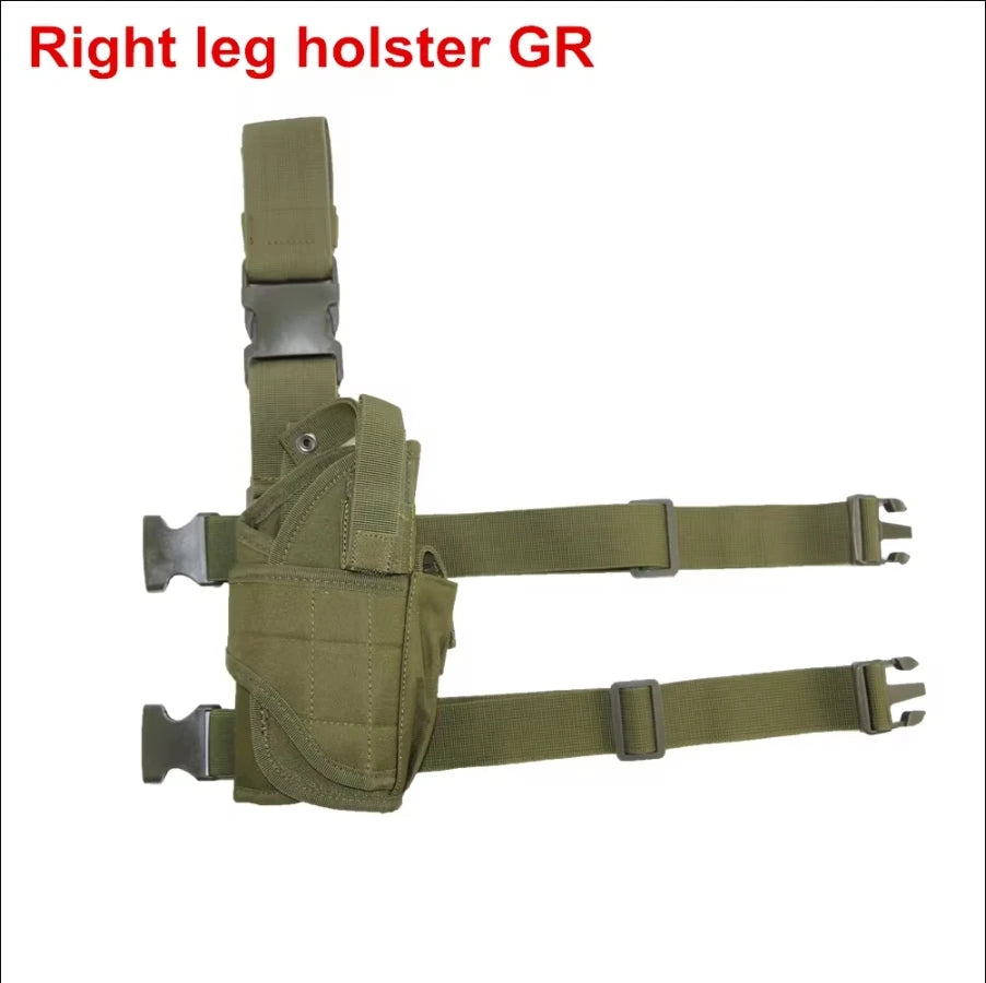 Holster Cuisse Universel Drop Leg – Glock 17, M9, P226, CZ 75, Révolver | Polyester 600D, Réglable | Droitier & Gaucher | Noir, Vert, Tan - BLACKBEARD OUTDOOR INDUSTRIES