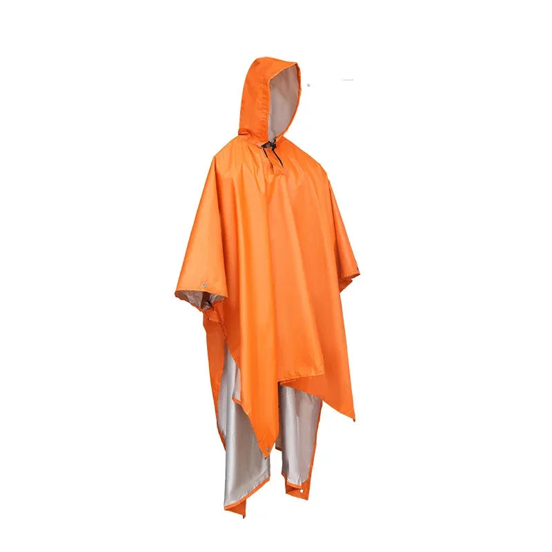 Poncho Pluie 3-en-1 Imperméable — Cape, Bâche & Tapis de Sol | Camouflage, Vert, Orange, Bleu, Noir - BLACKBEARD OUTDOOR INDUSTRIES