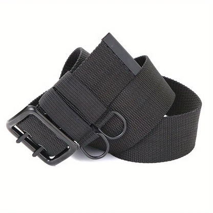 Ceinture Tactique Coton Double Trous – Homme, Outdoor, 110 à 140 cm