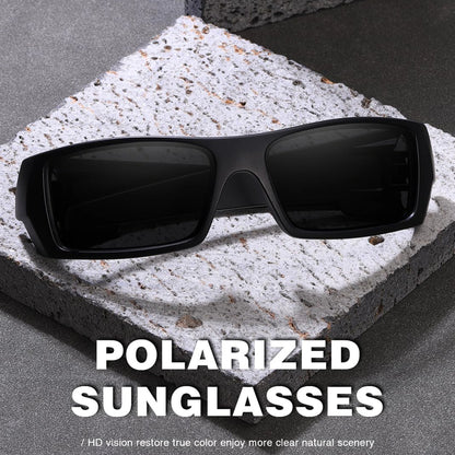 Lunettes Tactiques Polarisées UV400 – Rectangulaires Anti-Reflets | Airsoft, Terrain & Outdoor