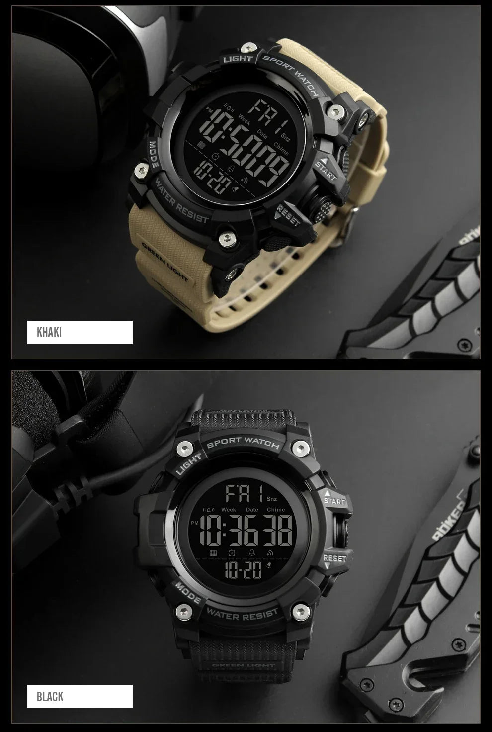 Montre Digitale Sport Homme SKMEI 1384 – Résistante et Multifonction - BLACKBEARD OUTDOOR INDUSTRIES