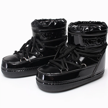 Bottines de neige femme à lacets et doublure douce