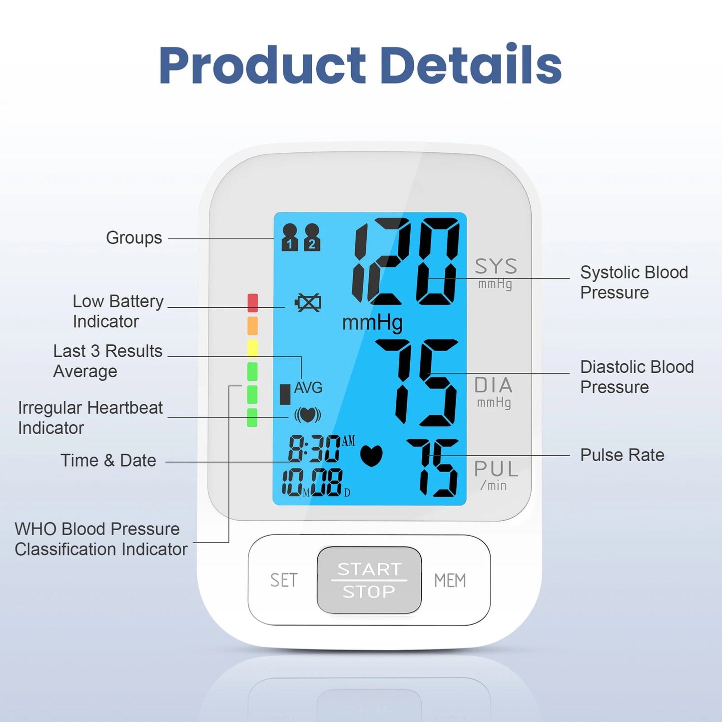 Moniteur de Tension Artérielle Automatique pour Bras – Tensiomètre Digital Sejoy DBP-1383 Ma boutique