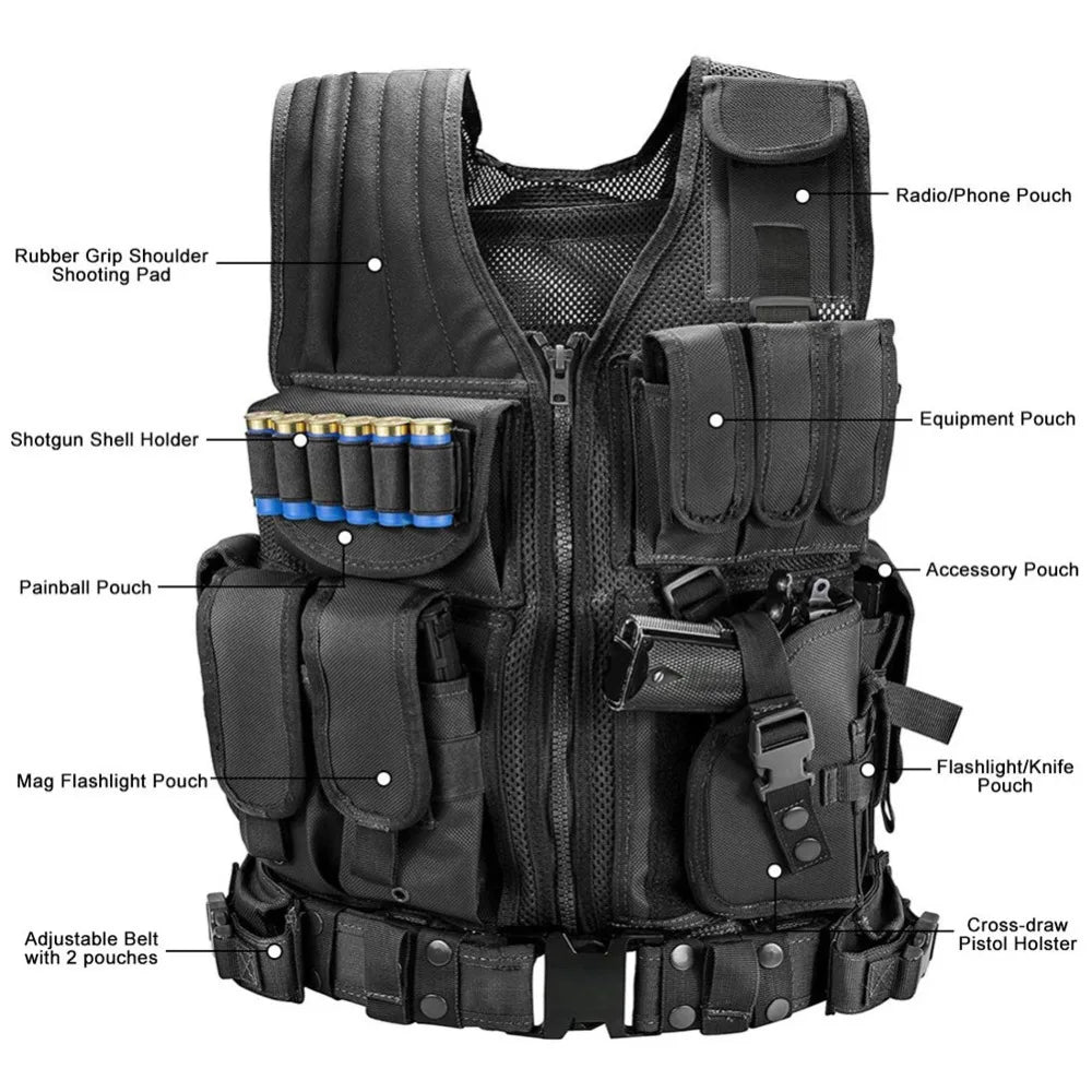 Gilet tactique sécurité professionnel MOLLE intervention - BLACKBEARD OUTDOOR INDUSTRIES