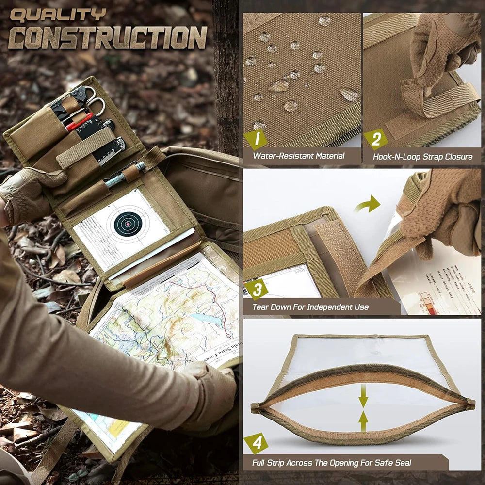 Porte-carte tactique étanche avec pochette EDC