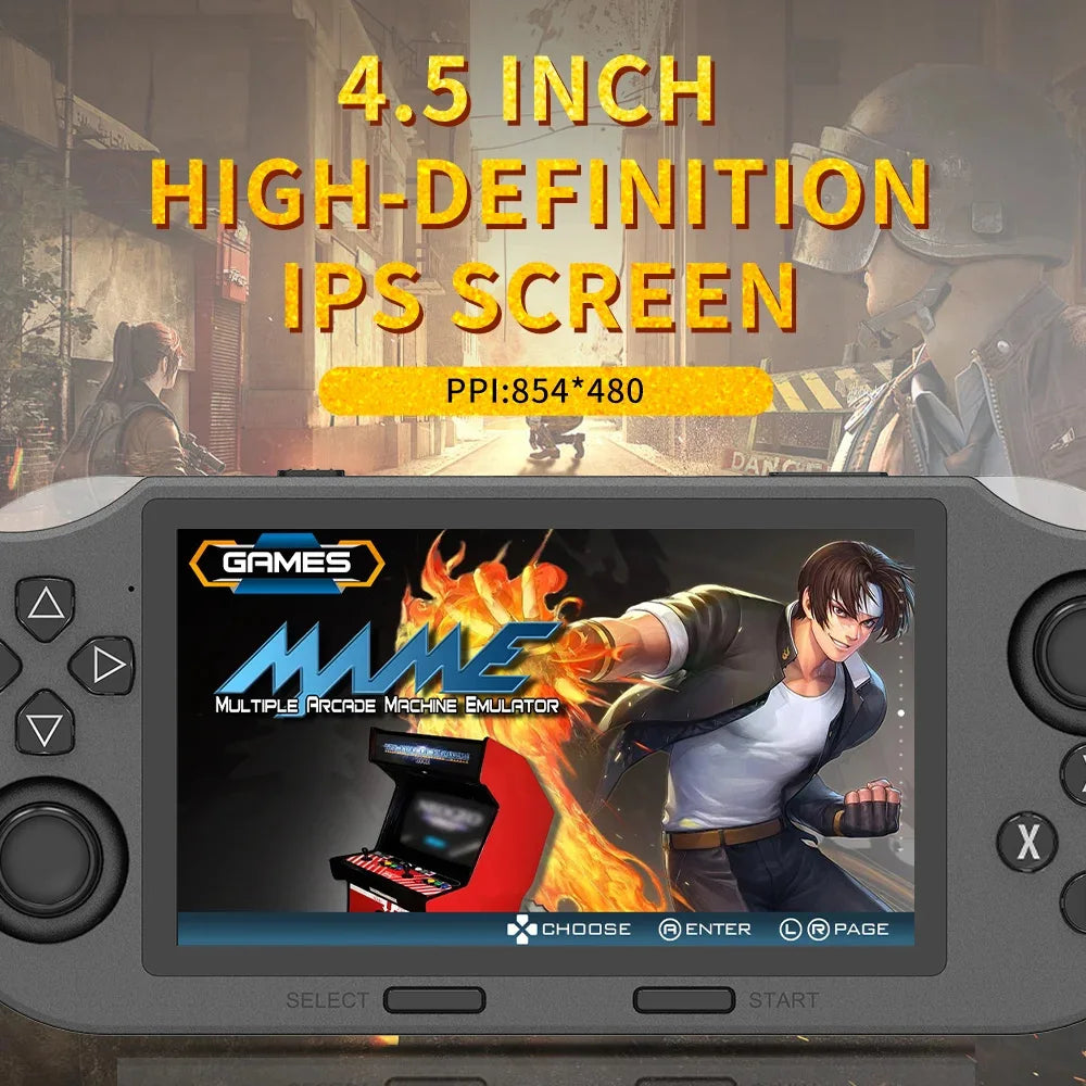 Console de Jeu Rétro Portable SF3000 – Écran IPS 4.5" – 20 000+ Jeux – 14 Émulateurs – 64Go – 3000mAh - BLACKBEARD OUTDOOR INDUSTRIES