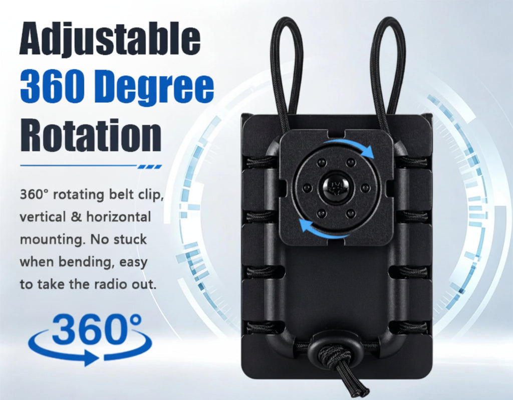 Holster Tactique MOLLE Universel 360° – Porte-Radio Rapide Baofeng, Quansheng, Iradio