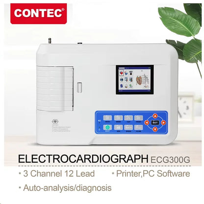 CONTEC ECG300G – Électrocardiographe Numérique 12 Dérivations avec Logiciel PC