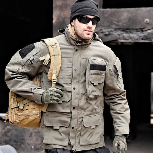 Manteau Trench Militaire Tactique Long et Moyen - Veste Extérieure Résistante et Imperméable - BLACKBEARD OUTDOOR INDUSTRIES