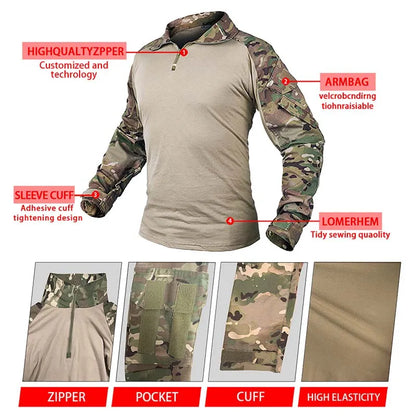 Tenue tactique G3 camouflage, combat shirt et pantalon