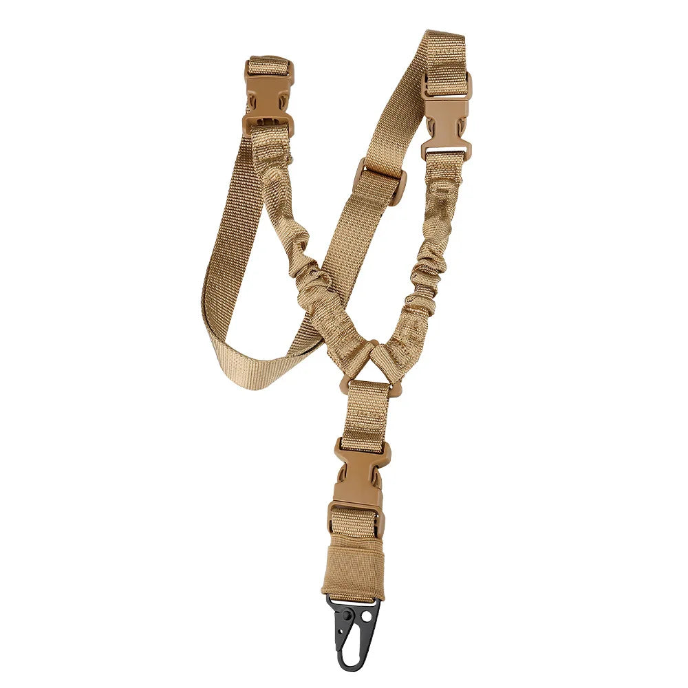 Sangle Tactique 3 Points Ajustable – Nylon Imperméable, Bungee Élastique | Fusil Airsoft & Chasse