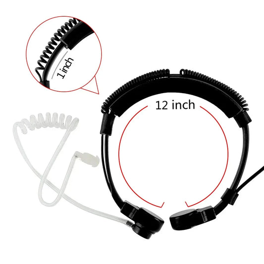 Microphone Laryngé Réglable avec Tube Acoustique 3.5mm + PTT Doigt – Micro-casque Discret pour Téléphone Mobile - BLACKBEARD OUTDOOR INDUSTRIES