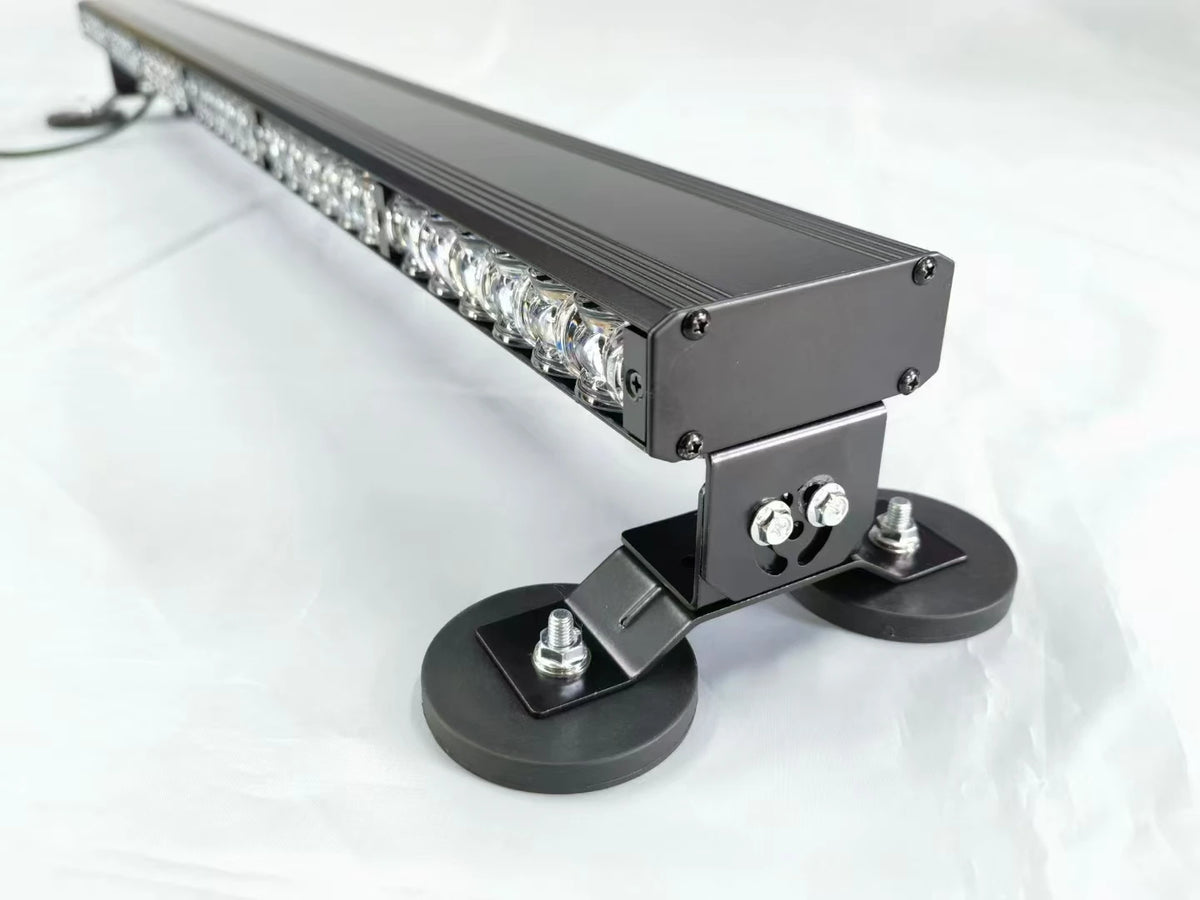 Gyrophare police LED 61 cm, rampe 12/24 V