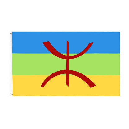 Drapeau Amazigh 90x150 cm – Bannière en Polyester Imprimée pour Décoration BLACKBEARD OUTDOOR INDUSTRIES