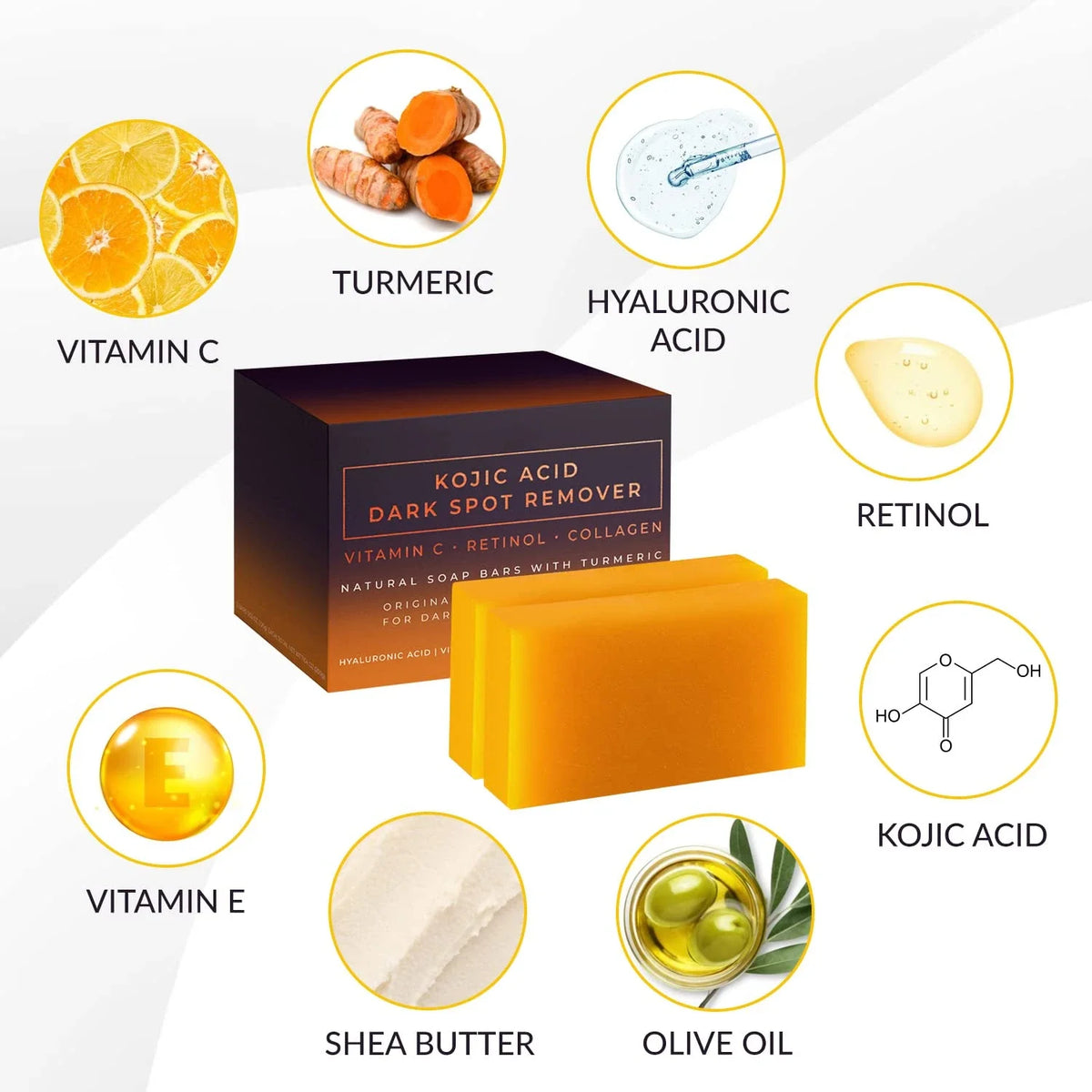 Savon nettoyant visage à l’acide kojique