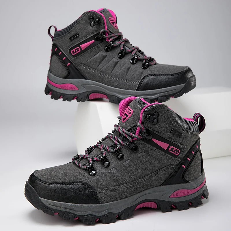 Chaussures Trekking Randonnée Femme Montantes – Tige Tissu Stretch, Semelle Caoutchouc, Doublure Mesh | Printemps Automne | 35 à 42 | 3 Coloris - BLACKBEARD OUTDOOR INDUSTRIES