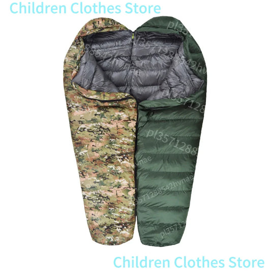 Sac de Couchage Mummy Duvet de Canard Blanc – Ultraléger, Hiver -20°C, Camping & Randonnée