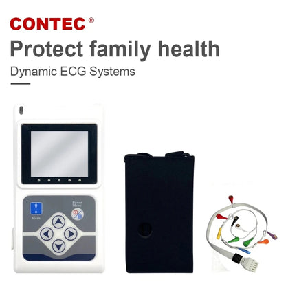 Holter ECG Portable 12 Dérivations CONTEC TLC5000 – Enregistrement 24h avec Écran LCD, Certifié CE