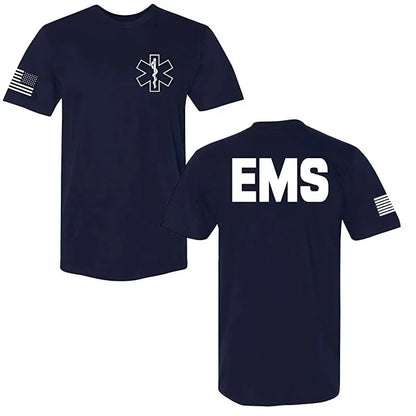 T-shirt police et secours unisexe en coton