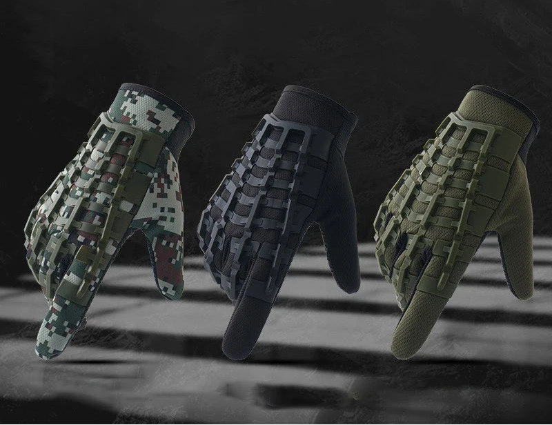 Gants Tactiques Plein Doigt TPR – Protection Articulations, Écran Tactile | Moto, Airsoft, Cyclisme
