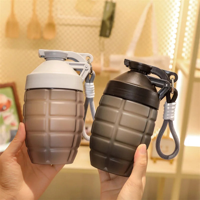Shaker Sport 600ml Forme Grenade | Noir, Gris, Blanc