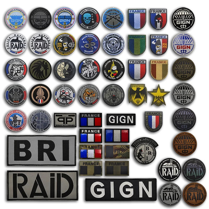 Patch Tactique France GIGN Infrared – Brodé avec Drapeau et Effet Réfléchissant IR - BLACKBEARD OUTDOOR INDUSTRIES