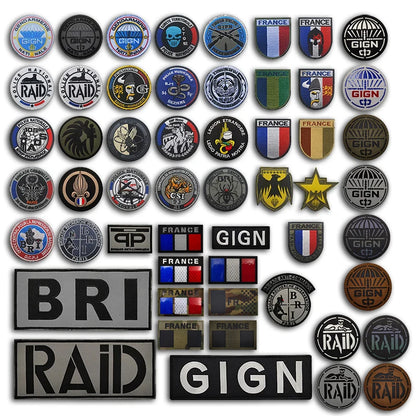 Patch Tactique France GIGN Infrared – Brodé avec Drapeau et Effet Réfléchissant IR - BLACKBEARD OUTDOOR INDUSTRIES